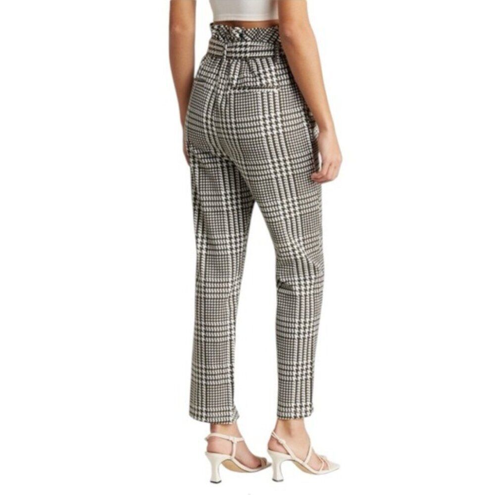 New AG Gerren Cotton Paperb Waist Pants in Pixel Plaid Size M - Picture 3 of 16